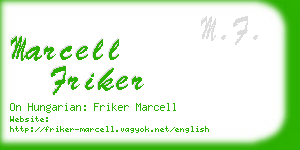 marcell friker business card